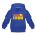 Iowa Youth Hoodie - Retro Sunrise Youth Iowa Hooded Sweatshirt - royal blue