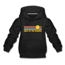 Lake of the Ozarks, Missouri Youth Hoodie - Retro Sunrise Youth Lake of the Ozarks Hooded Sweatshirt - black