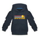 Lake of the Ozarks, Missouri Youth Hoodie - Retro Sunrise Youth Lake of the Ozarks Hooded Sweatshirt - navy