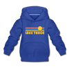 Lake Tahoe, California Youth Hoodie - Retro Sunrise Youth Lake Tahoe Hooded Sweatshirt - royal blue