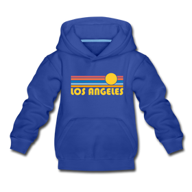 Los Angeles, California Youth Hoodie - Retro Sunrise Youth Los Angeles Hooded Sweatshirt