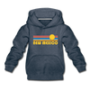 New Mexico Youth Hoodie - Retro Sunrise Youth New Mexico Hooded Sweatshirt