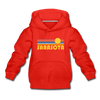 Sarasota, Florida Youth Hoodie - Retro Sunrise Youth Sarasota Hooded Sweatshirt - red
