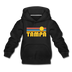 Tampa, Florida Youth Hoodie - Retro Sunrise Youth Tampa Hooded Sweatshirt - black