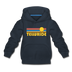 Telluride, Colorado Youth Hoodie - Retro Sunrise Youth Telluride Hooded Sweatshirt - navy