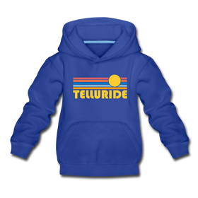 Telluride, Colorado Youth Hoodie - Retro Sunrise Youth Telluride Hooded Sweatshirt