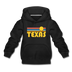 Texas Youth Hoodie - Retro Sunrise Youth Texas Hooded Sweatshirt - black