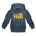 Texas Youth Hoodie - Retro Sunrise Youth Texas Hooded Sweatshirt - heather denim