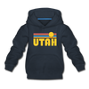 Utah Youth Hoodie - Retro Sunrise Youth Utah Hooded Sweatshirt