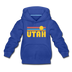 Utah Youth Hoodie - Retro Sunrise Youth Utah Hooded Sweatshirt - royal blue