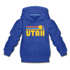 Utah Youth Hoodie - Retro Sunrise Youth Utah Hooded Sweatshirt