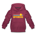Wyoming Youth Hoodie - Retro Sunrise Youth Wyoming Hooded Sweatshirt - burgundy