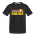 Alaska Youth T-Shirt - Retro Sunrise Youth Alaska Tee - black