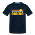 Alaska Youth T-Shirt - Retro Sunrise Youth Alaska Tee - deep navy