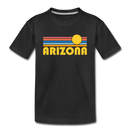 Arizona Youth T-Shirt - Retro Sunrise Youth Arizona Tee - black