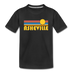 Asheville, North Carolina Youth T-Shirt - Retro Sunrise Youth Asheville Tee - black
