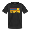 Asheville, North Carolina Youth T-Shirt - Retro Sunrise Youth Asheville Tee - black