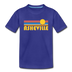 Asheville, North Carolina Youth T-Shirt - Retro Sunrise Youth Asheville Tee - royal blue