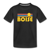 Boise, Idaho Youth T-Shirt - Retro Sunrise Youth Boise Tee - black