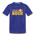 Boise, Idaho Youth T-Shirt - Retro Sunrise Youth Boise Tee - royal blue