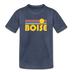 Boise, Idaho Youth T-Shirt - Retro Sunrise Youth Boise Tee - heather blue