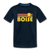 Boise, Idaho Youth T-Shirt - Retro Sunrise Youth Boise Tee - deep navy