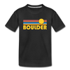 Boulder, Colorado Youth T-Shirt - Retro Sunrise Youth Boulder Tee