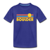 Boulder, Colorado Youth T-Shirt - Retro Sunrise Youth Boulder Tee - royal blue