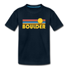 Boulder, Colorado Youth T-Shirt - Retro Sunrise Youth Boulder Tee