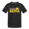 Austin, Texas Youth T-Shirt - Retro Sunrise Youth Austin Tee - black