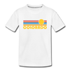 Colorado Youth T-Shirt - Retro Sunrise Youth Colorado Tee - white
