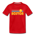 Boston, Massachusetts Youth T-Shirt - Retro Sunrise Youth Boston Tee - red