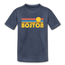 Boston, Massachusetts Youth T-Shirt - Retro Sunrise Youth Boston Tee - heather blue