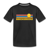 Breckenridge, Colorado Youth T-Shirt - Retro Sunrise Youth Breckenridge Tee - black