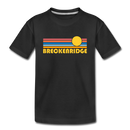 Breckenridge, Colorado Youth T-Shirt - Retro Sunrise Youth Breckenridge Tee - black