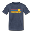 Breckenridge, Colorado Youth T-Shirt - Retro Sunrise Youth Breckenridge Tee - heather blue
