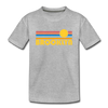 Brooklyn, New York Youth T-Shirt - Retro Sunrise Youth Brooklyn Tee - heather gray