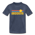 Brooklyn, New York Youth T-Shirt - Retro Sunrise Youth Brooklyn Tee - heather blue