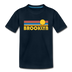 Brooklyn, New York Youth T-Shirt - Retro Sunrise Youth Brooklyn Tee - deep navy