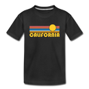California Youth T-Shirt - Retro Sunrise Youth California Tee - black