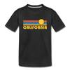 California Youth T-Shirt - Retro Sunrise Youth California Tee - black