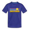 California Youth T-Shirt - Retro Sunrise Youth California Tee - royal blue