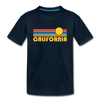 California Youth T-Shirt - Retro Sunrise Youth California Tee - deep navy