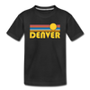 Denver, Colorado Youth T-Shirt - Retro Sunrise Youth Denver Tee - black