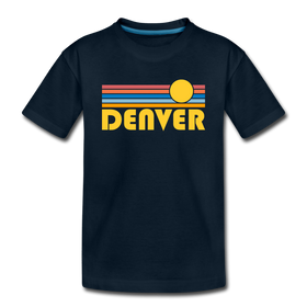 Denver, Colorado Youth T-Shirt - Retro Sunrise Youth Denver Tee