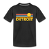 Detroit, Michigan Youth T-Shirt - Retro Sunrise Youth Detroit Tee - black