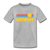 Detroit, Michigan Youth T-Shirt - Retro Sunrise Youth Detroit Tee - heather gray
