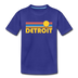 Detroit, Michigan Youth T-Shirt - Retro Sunrise Youth Detroit Tee - royal blue