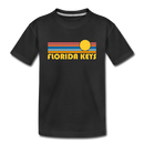 Florida Keys, Florida Youth T-Shirt - Retro Sunrise Youth Florida Keys Tee - black