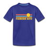 Florida Keys, Florida Youth T-Shirt - Retro Sunrise Youth Florida Keys Tee - royal blue